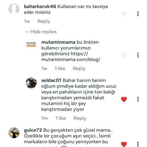 Selda Hanımın Bahar Hanıma Artık Ton Balığı Karıştırmadan Sadece Mutamin Veriyorum Yorumu