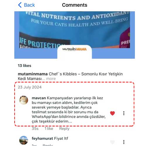 Kampanyadan yararlanıp ilk kez bu mamayı aldım Kedilerim Severek yemeye başladı