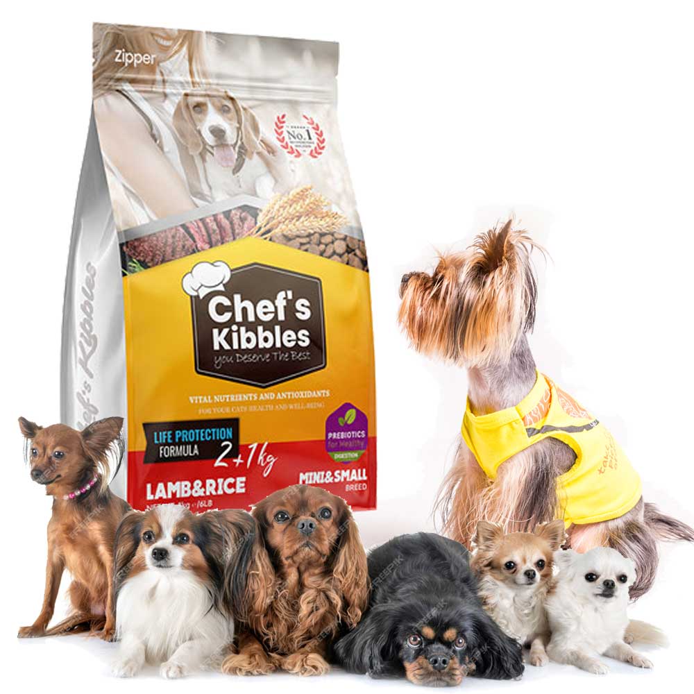 Chef`s Kibbles - Mini ve Küçük Irk Köpek Maması Kuzu Etli Pirinçli