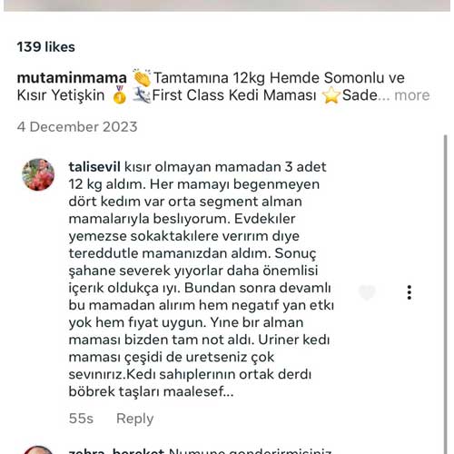 Sonuç Şahane Her Mamayı Beğenmeyen Kedilerim Var Severek Yiyorlar İçerik Oldukça İyi Bundan Sonra Devamlı Bu Mamadan Alırım
