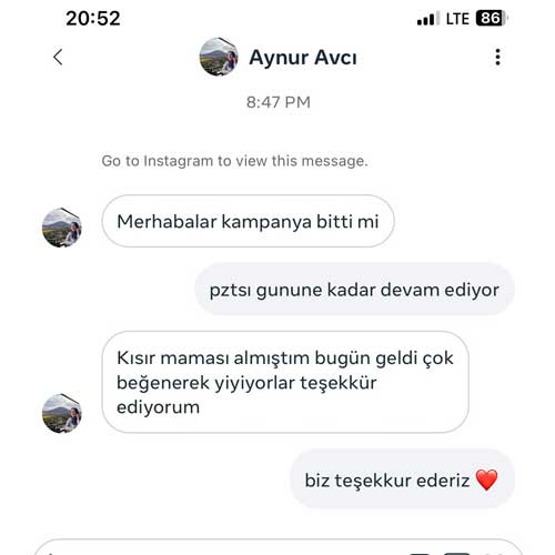 Kısır Kedi Maması Almıştım Bugün Geldi Çok Beğenerek Yiyorlar Teşekkür Ediyorum