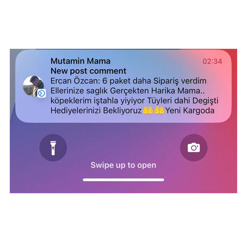 Ellerinize Sağlık Gerçekten Harika Mama Köpeklerim İştahla Yiyor Ercan Beyin Mesajı