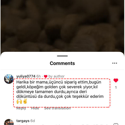 Harika Bir Mama Üçüncü Sipariş Ettim Köpeğim Golden Severek Yiyor