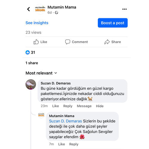 Bugüne Kadar Gördüğüm En Güzel Kargo -Suzan Hanımın Yorumu