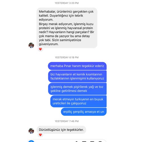 Ürünleriniz Gerçekten Çok Kaliteli, İşlenmiş Kuzu Eti ve Hayvan Proteini Konusunda Bilgi Verir Misiniz?