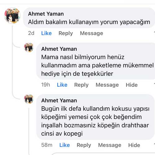 Bugün İlk Defa Kullandım Kokusu Yapısı Köpeğimin Yemesini Çok Çok Beğendim - Ahmet Beyin Yorumu