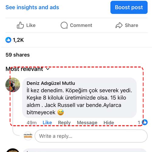 İlk Kez Denedim Köpeğim Çok Severek Yedi Keşke 8kg Üretiminizde Olsa