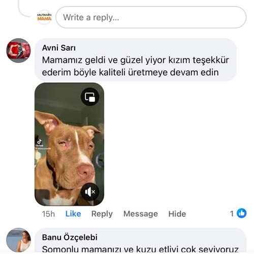 Mamamız Geldi ve Güzel Yiyor Kızım Teşekkür Ederim Böyle Kaliteli Üretmeye Devam Edin