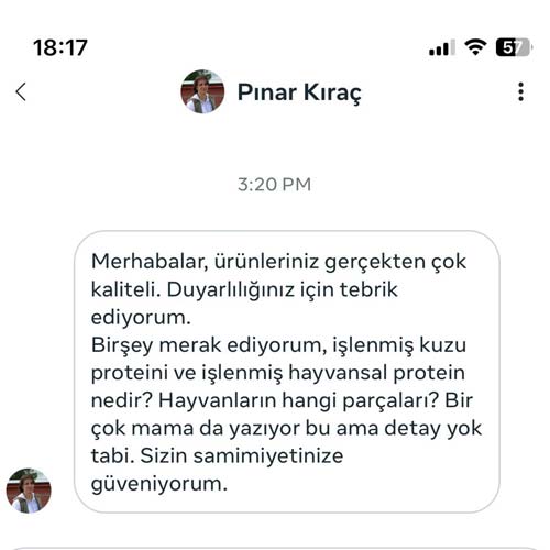 Ürünleriniz Gerçekten Çok Kaliteli Duyarlılığınız İçin Tebrik Ediyorum