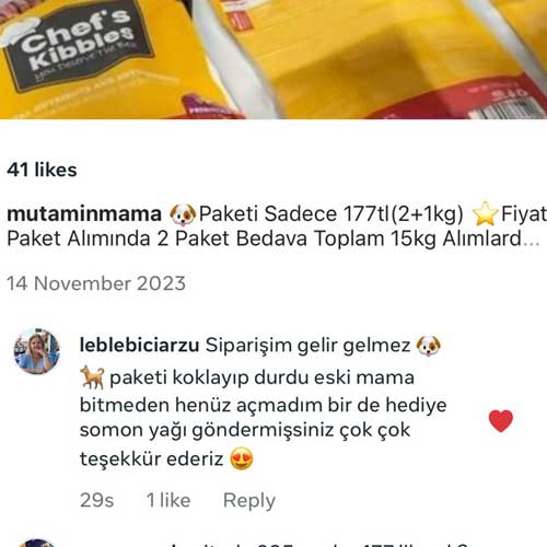 Siparişim gelir gelmez paketi koklayıp durdu