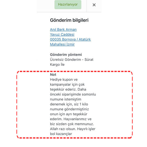 Hayvanlarımız ve biz sizden çok memnunuz Allah razı olsun, hayırlı işler bol kazançlar