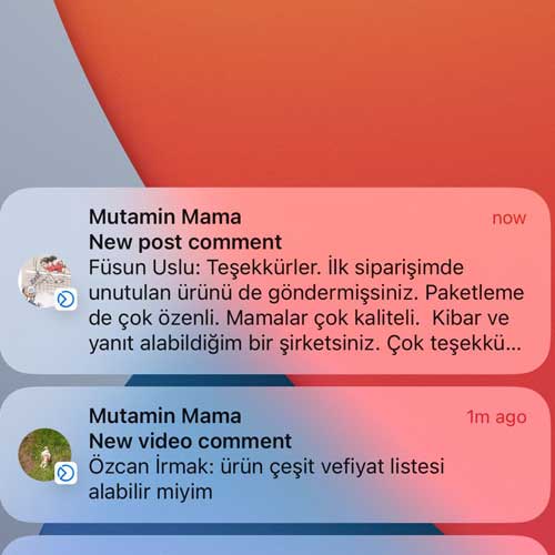 Mamalar Çok Kaliteli Füsun Hanımın 2. Siparişi :)