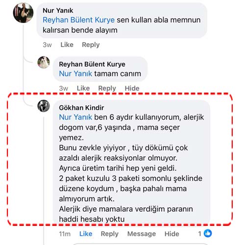 Ben 6 Aydır Kullanıyorum Alerjik Dogom Var 6 Yaşında Mama Seçer Yemez Bunu Zevkle Yiyor Tüy Dökümü Çok Azaldı Alerjik Reaksiyonları Da Olmuyor
