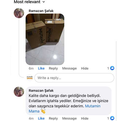 Kalite Daha Kargodan Geldiğinden Belliydi Evlatlarım İştahla Yedi Emeğinize İşinize Olan Saygınıza Teşekkür Ederim