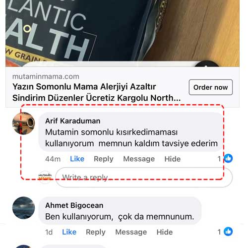 Mutamin somonlu kısır kedi maması kullanıyorum Çok Memnun Kaldım tavsiye ederim