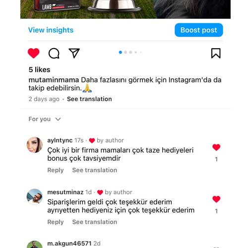 Çok İyi Bir Firma Mamaları Çok Taze Çok Tavsiyemdir
